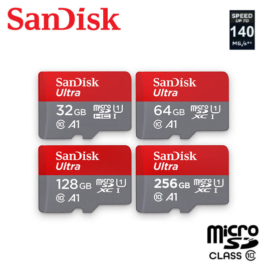 SanDisk Ultra microSD Ultra 32GB 64GB 128GB 256GB Micro SD Memory Card Class 10 SDHC SDXC TF Genuine