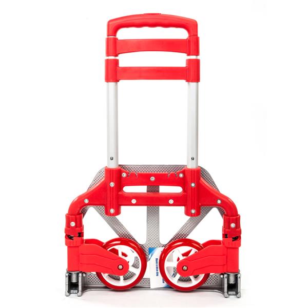 Portable Aluminium Cart Folding Dolly Push Truck Hand Collapsible Trolley Luggage Red