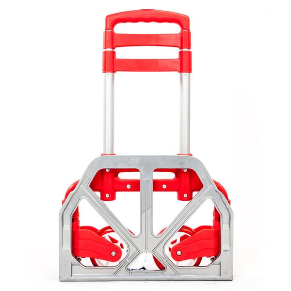 Portable Aluminium Cart Folding Dolly Push Truck Hand Collapsible Trolley Luggage Red