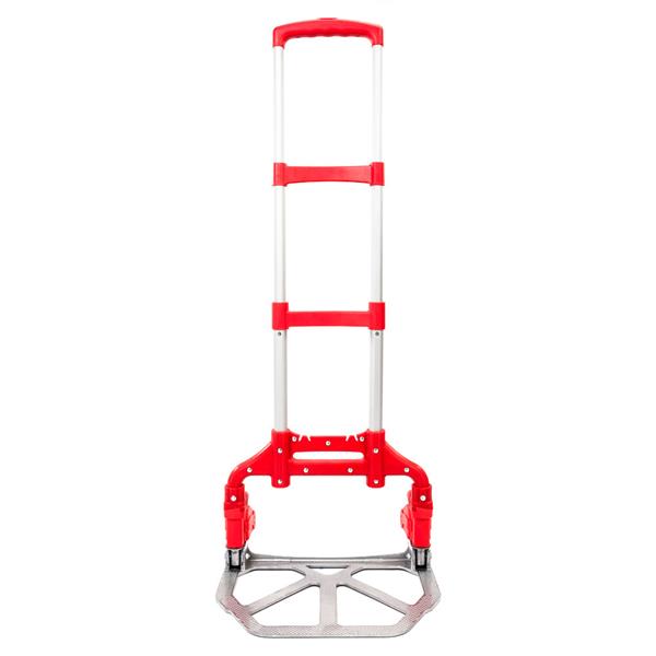 Portable Aluminium Cart Folding Dolly Push Truck Hand Collapsible Trolley Luggage Red