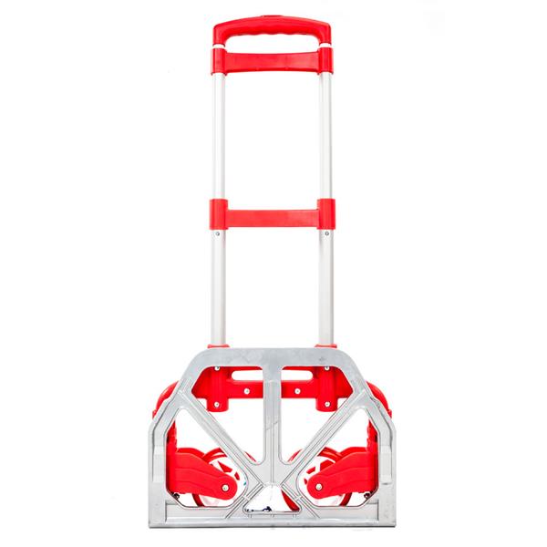 Portable Aluminium Cart Folding Dolly Push Truck Hand Collapsible Trolley Luggage Red