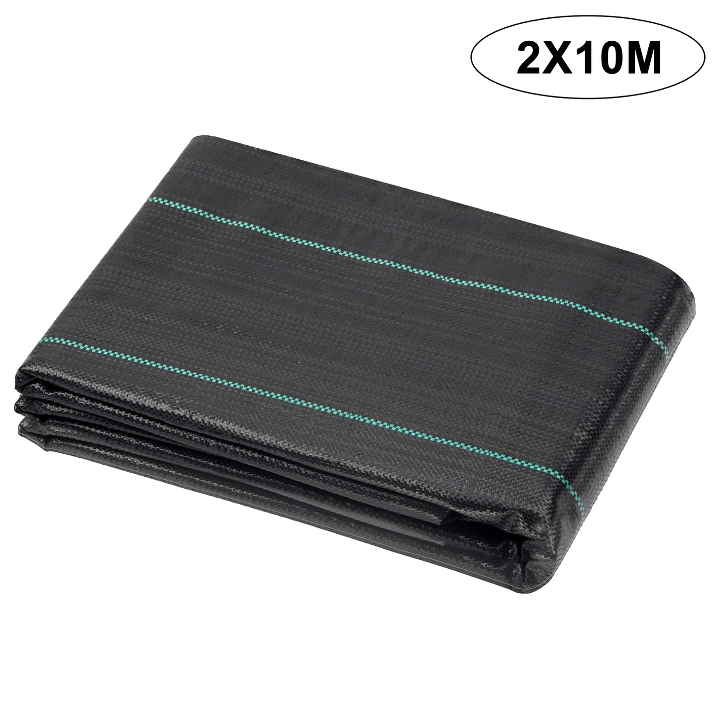 2*10M Polypropylene Weeding Cloth Black